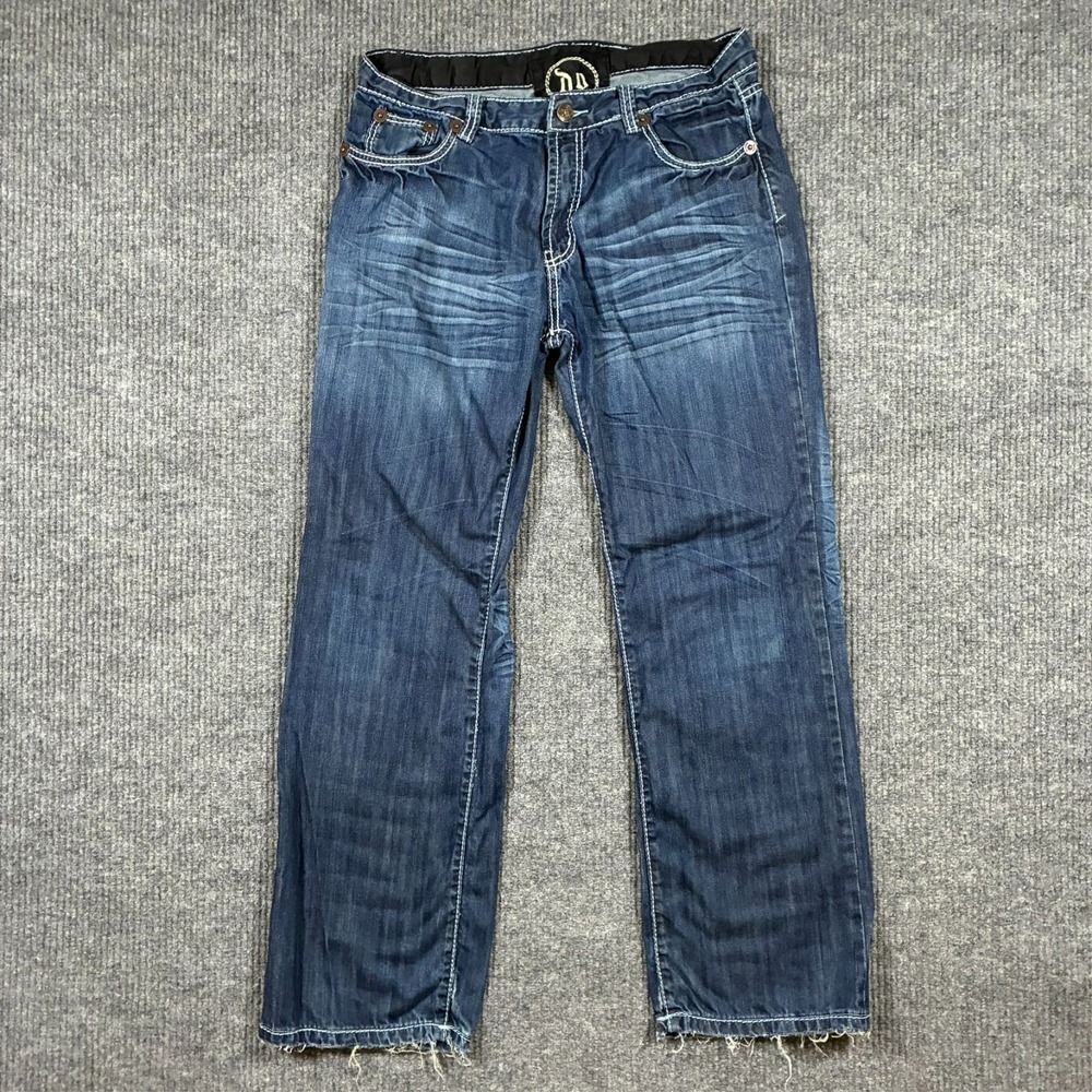 DO Denim Mens Straight Jeans Size 36 Medium Wash Casual‎ Pockets Mid Rise